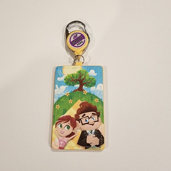 Loungefly Disney Pixar UP Carl & Ellie Picnic Retractable Lanyard ID Holder NEW - Picture 11 of 11